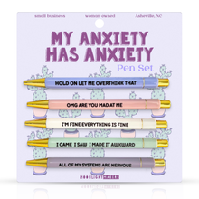 Load image into Gallery viewer, My Anxiety Has Anxiety Funny Pen Set