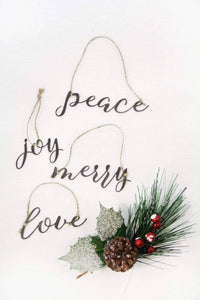 Metal Peace Tree Ornament