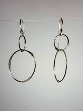 Load image into Gallery viewer, Sterling Silver Long Circle Earrings
