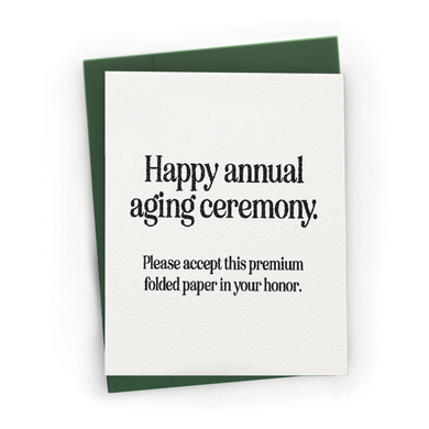 Annual Aging Ceremony Card