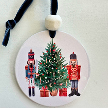 Load image into Gallery viewer, Nutcracker Ceramic Christmas Ornament
