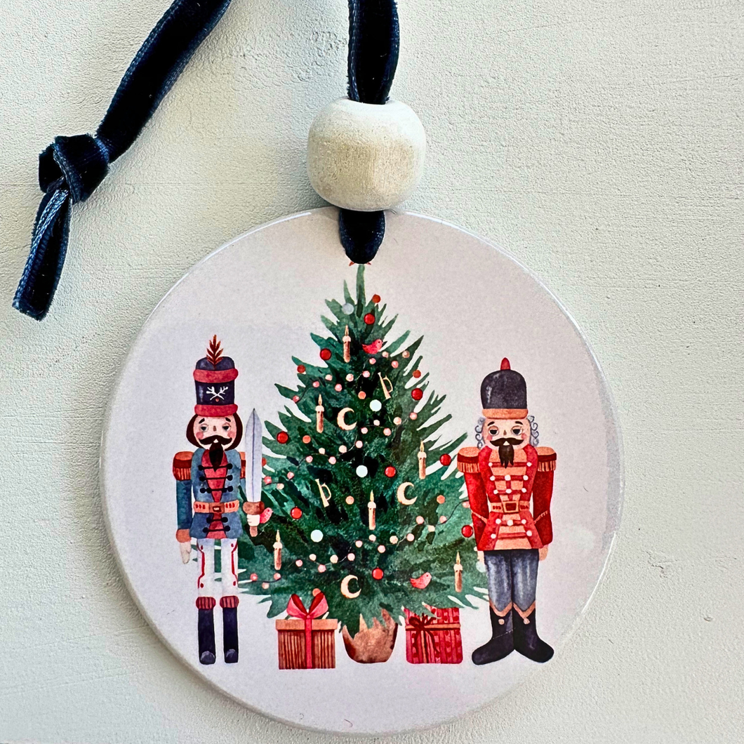 Nutcracker Ceramic Christmas Ornament