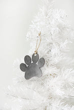 Load image into Gallery viewer, Metal Paw Print Ornament