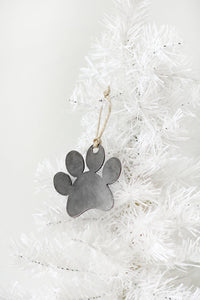 Metal Paw Print Ornament