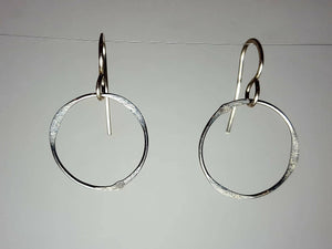 Sterling Silver Medium Circle Earrings