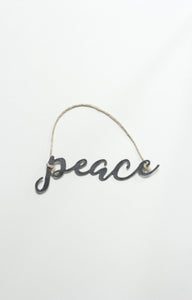 Metal Peace Tree Ornament