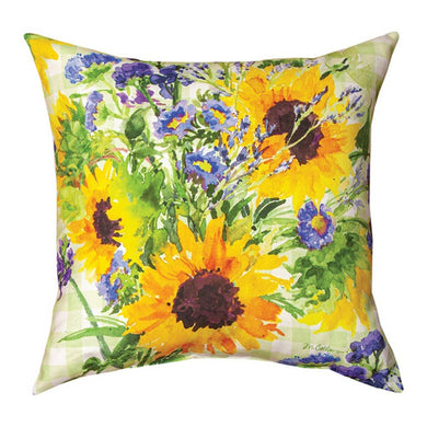 Sunflower Bouquet Indoor/Outdoor Pillow