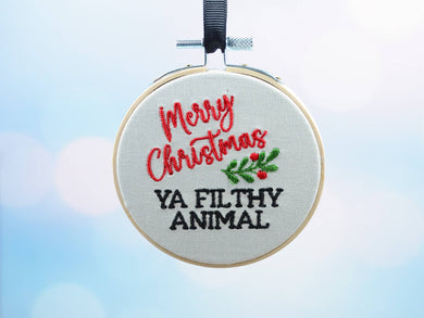 Filthy Animal Hoop Ornament