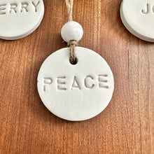 Load image into Gallery viewer, Peace Boho Clay Ornament
