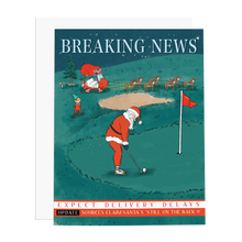 Load image into Gallery viewer, Santa Golfing Greeting Card