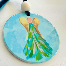 Load image into Gallery viewer, Blue Angel Ceramic Ornament