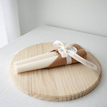 Load image into Gallery viewer, Ribbed Tower Taper Candles - Set of 2