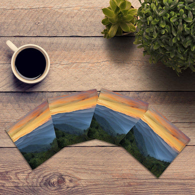 Blue Ridge Mountains Sunset Coaster
