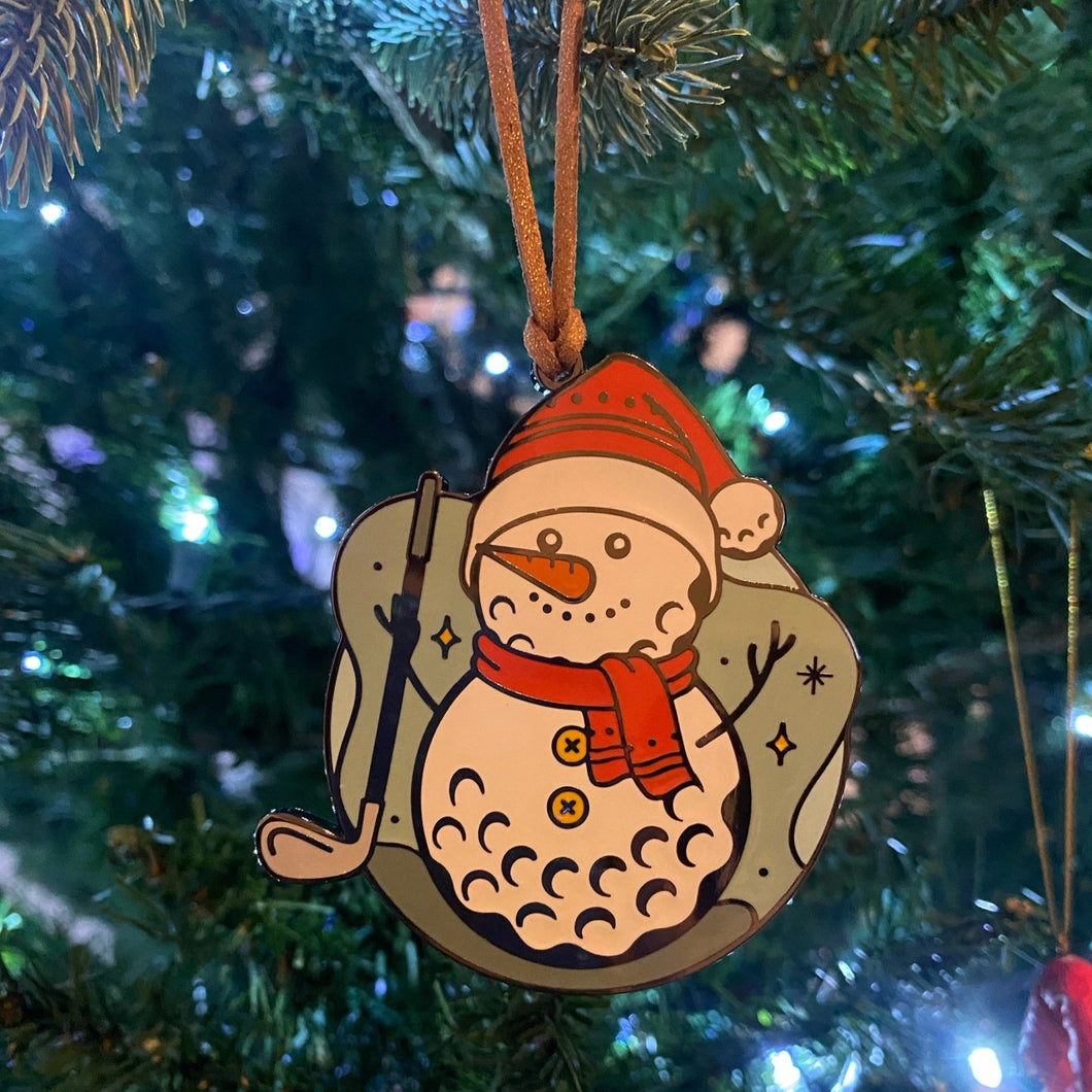 Golf Ball Snowman Ornament