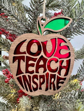 Love, Teach, Inspire Ornament