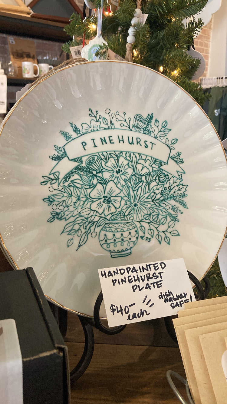 Hand Painted Pinehurst Plate