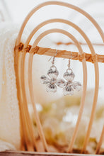 Load image into Gallery viewer, Pewter Dogwood Earrings