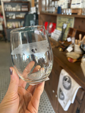 NC Heart Wine Glass