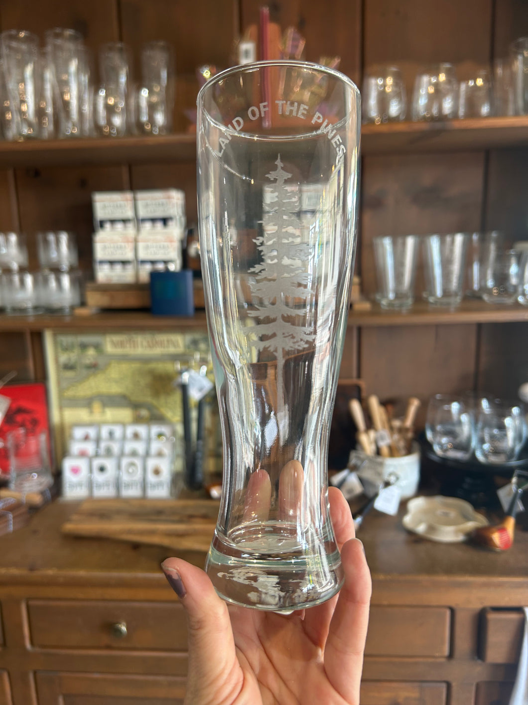 Land of the Pines Pine Tree Pilsner Glass