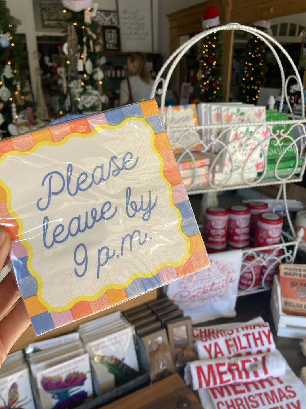 Please Leave By 9PM Cocktail Napkins