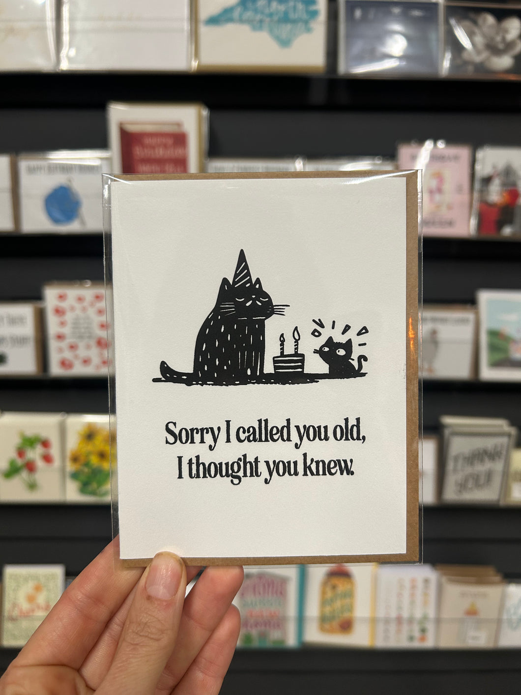I Thought You Knew, Snarky Cat BDay Card
