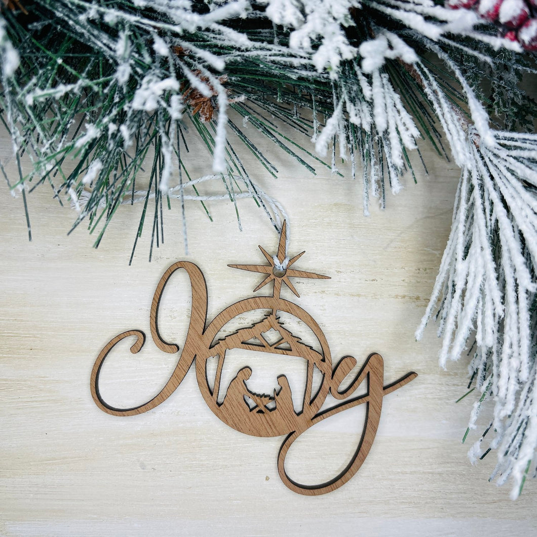 Joy Wood Ornament