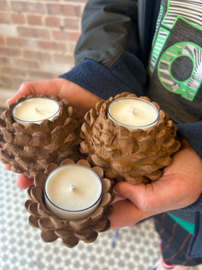 Pinecone Tea Light Candle