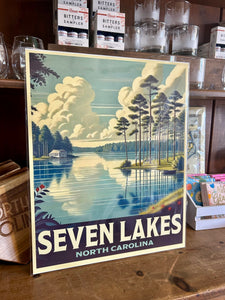 Seven Lakes Travel Poster