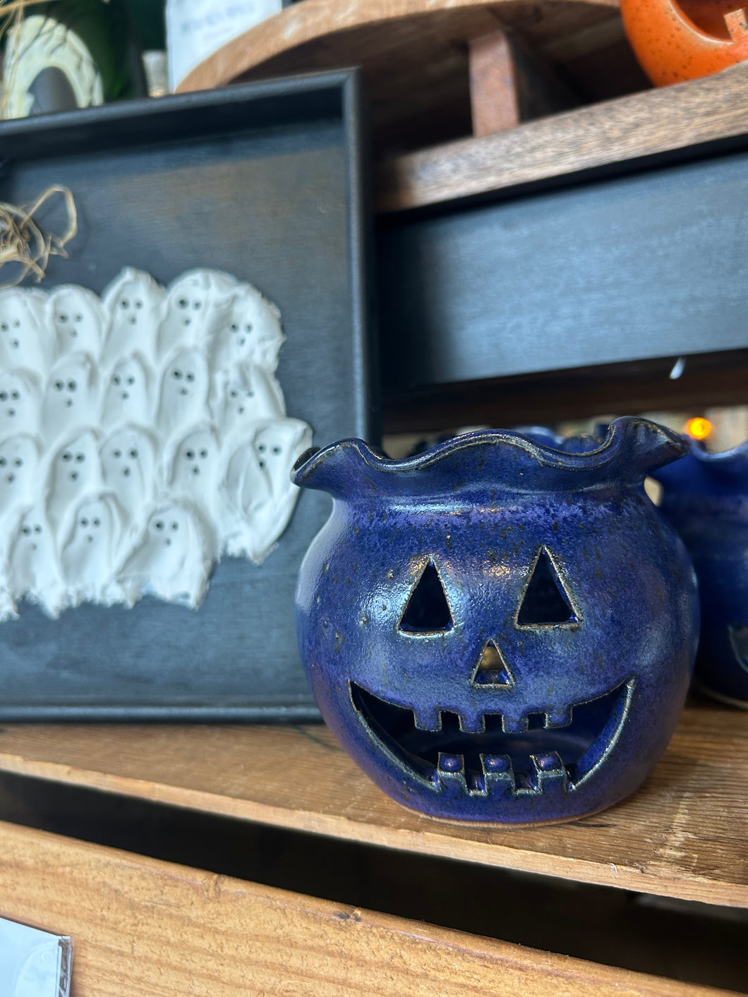 Colored Ceramic Jack O Lantern