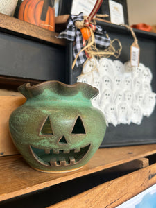 Colored Ceramic Jack O Lantern