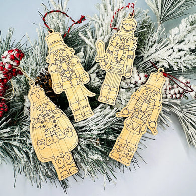 Wood Nutcracker Ornament