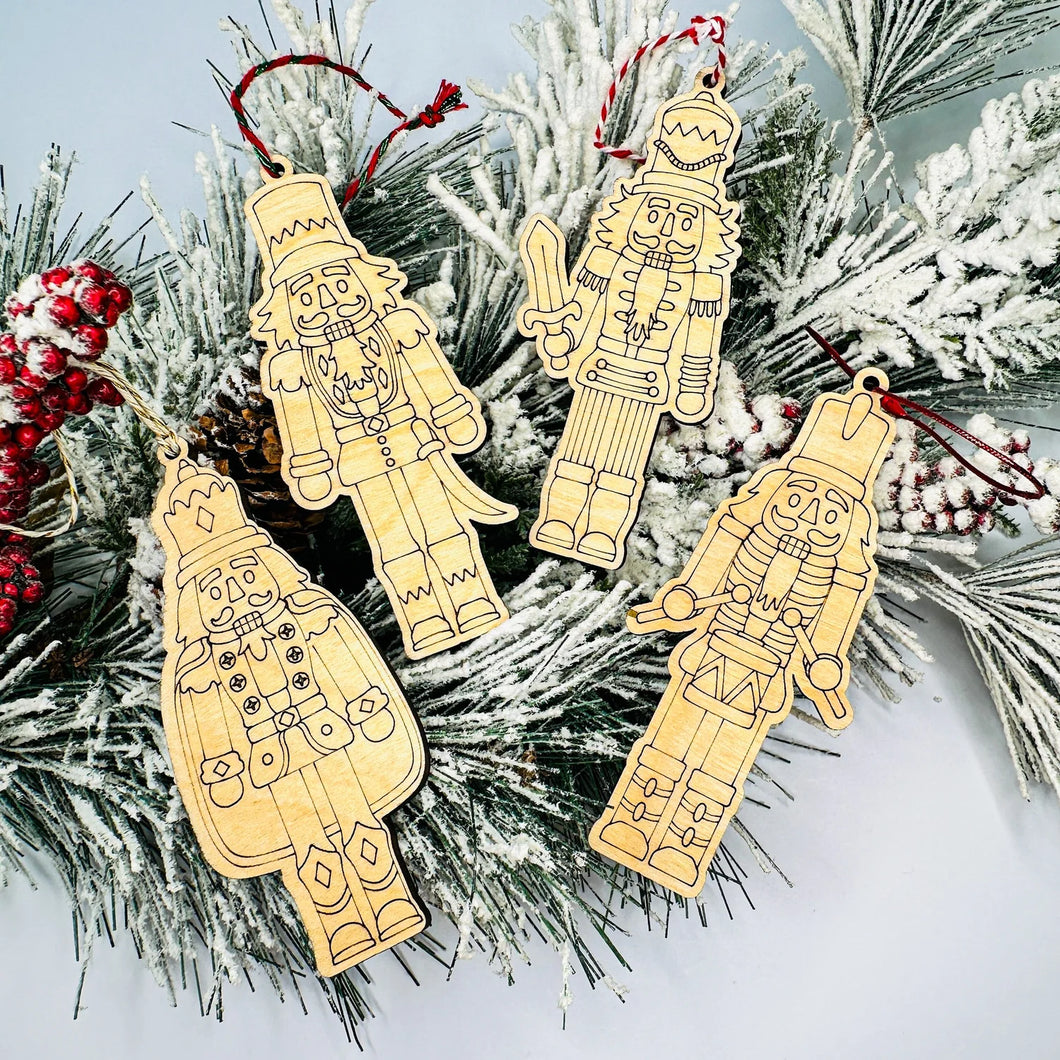 Wood Nutcracker Ornament