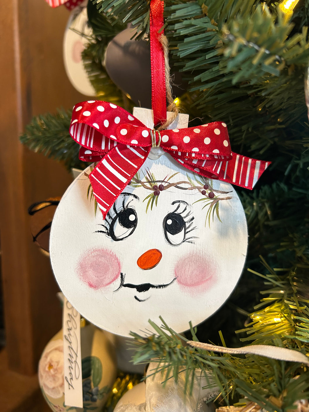 Hand Painted Snowman Ornament