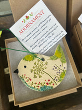Load image into Gallery viewer, Pottery Bird Ornament