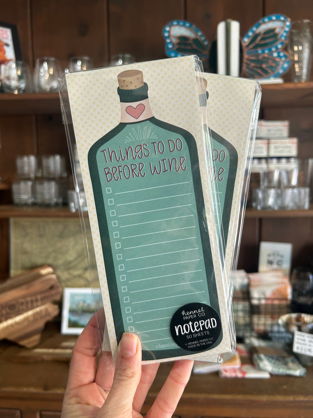 Things To Do Before Wine Notepad