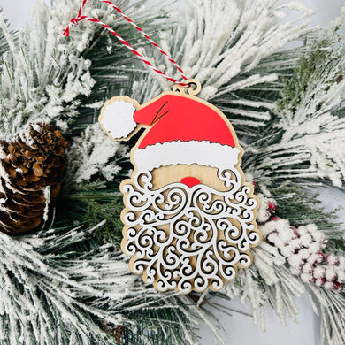 Swirly Santa Ornament