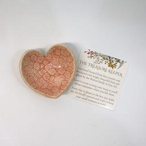Red Pottery Heart Dish