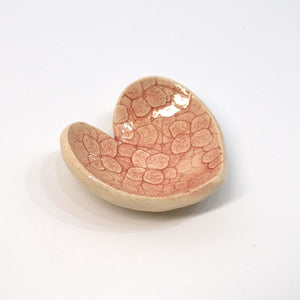 Red Pottery Heart Dish