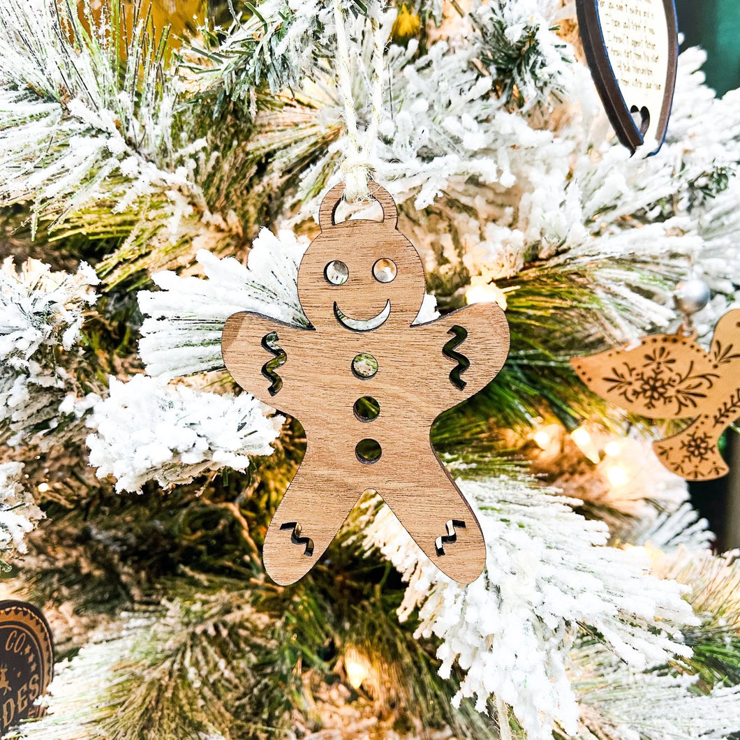 Wood Gingerbread Man Ornament