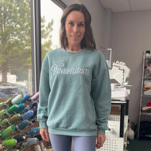 Load image into Gallery viewer, Pinehurst Aqua Embroidered Crew Neck