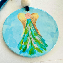 Load image into Gallery viewer, Blue Angel Ceramic Ornament