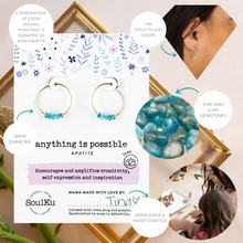 Load image into Gallery viewer, Anything is Possible Mantra Earrings