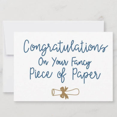 Piece Of Paper Graduation Card