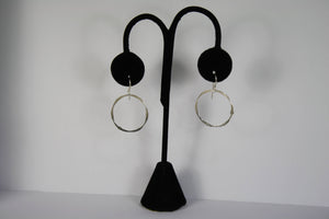 Sterling Silver Hammered Circle Earrings