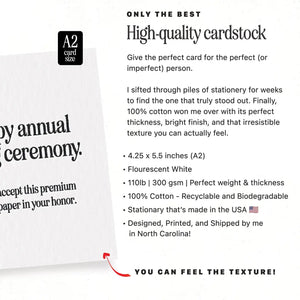 Annual Aging Ceremony Card