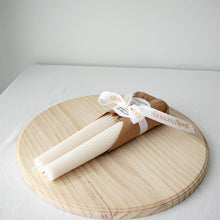 Load image into Gallery viewer, Ribbed Tower Taper Candles - Set of 2