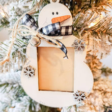 Load image into Gallery viewer, Snowman Photo Frame Ornament