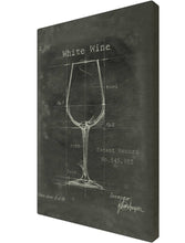 Load image into Gallery viewer, White Wine Fabric Wrapped Wall Art