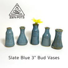 Load image into Gallery viewer, Big Sur Slate Blue Ceramic Bud Vase Mini Bottles for Flowers