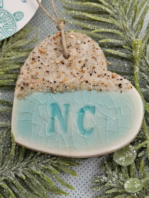 Ceramic NC Beach Ornament